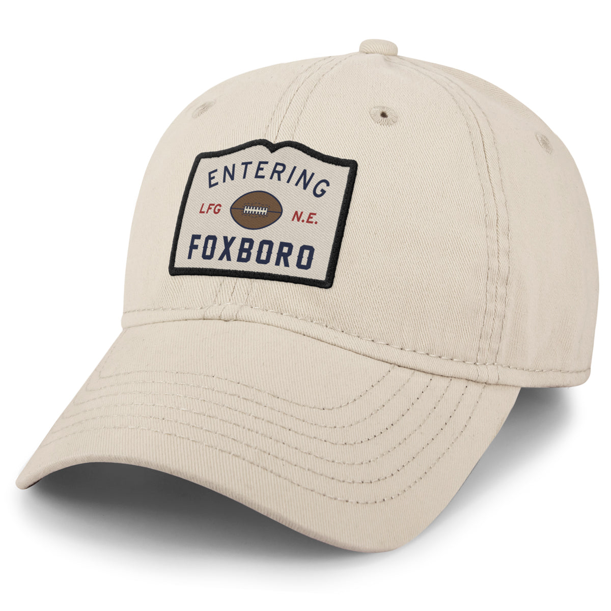 Entering Foxboro Patch Dad Hat - Chowdaheadz