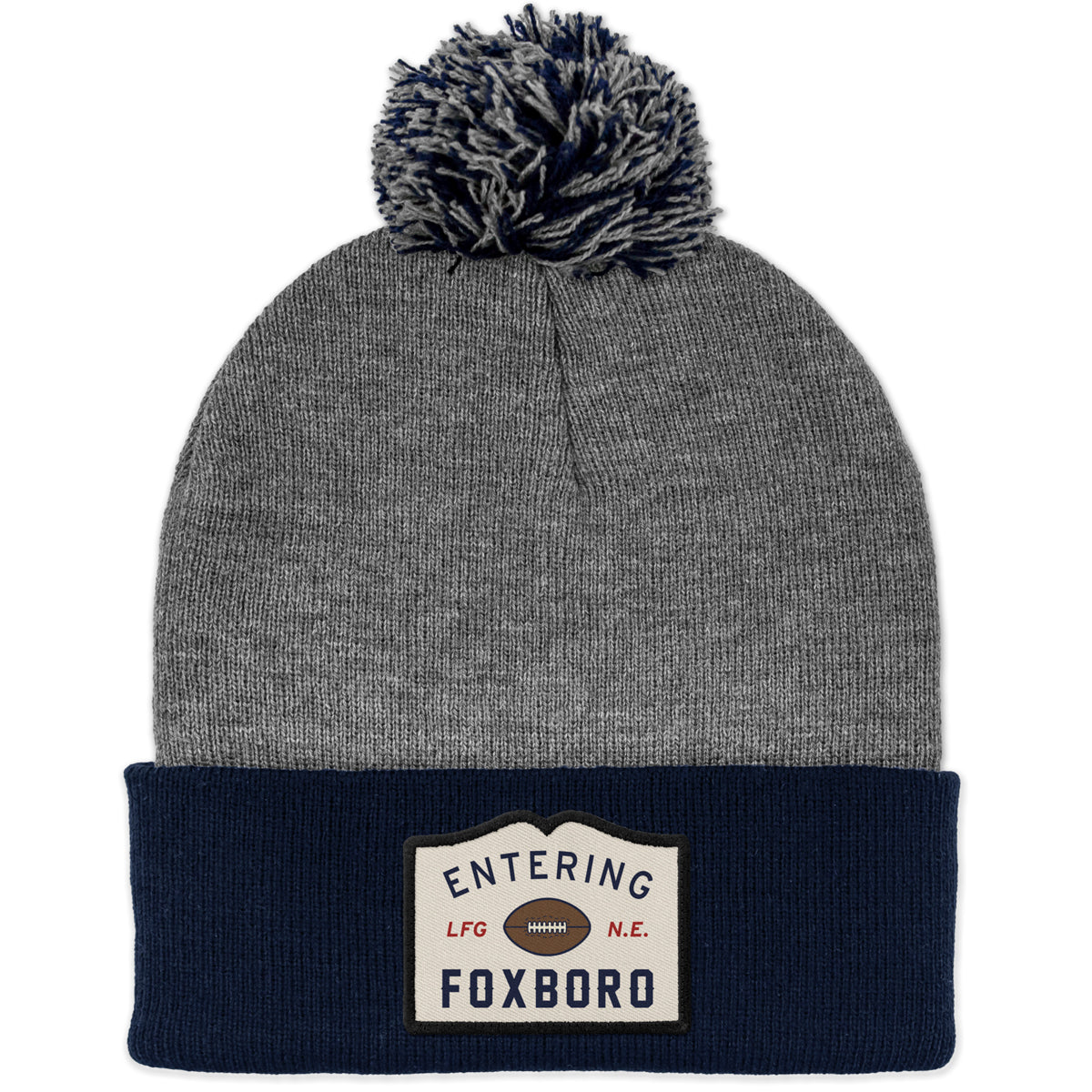 Entering Foxboro Patch Two Tone Knit - Chowdaheadz