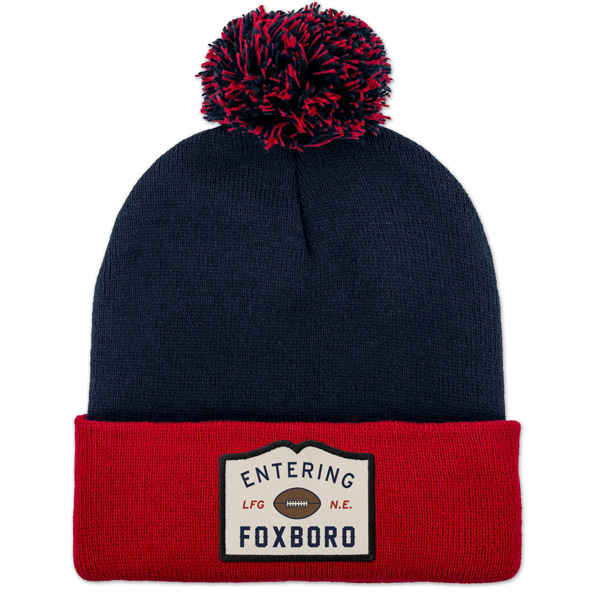 Entering Foxboro Patch Two Tone Knit - Chowdaheadz