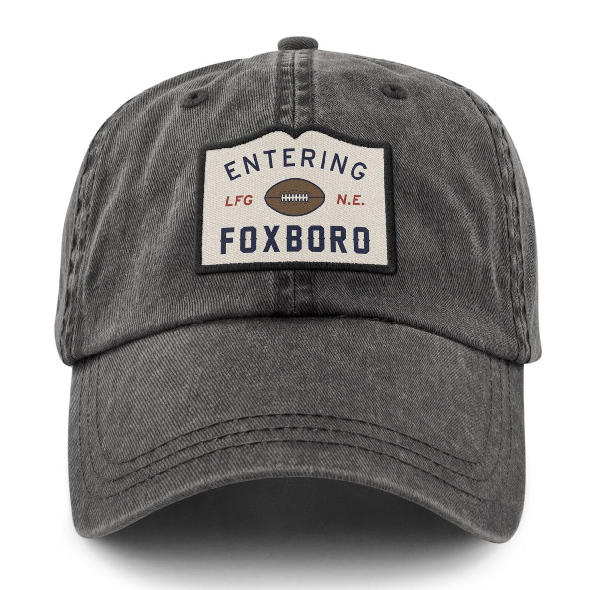 Entering Foxboro Washed Dad Hat - Chowdaheadz