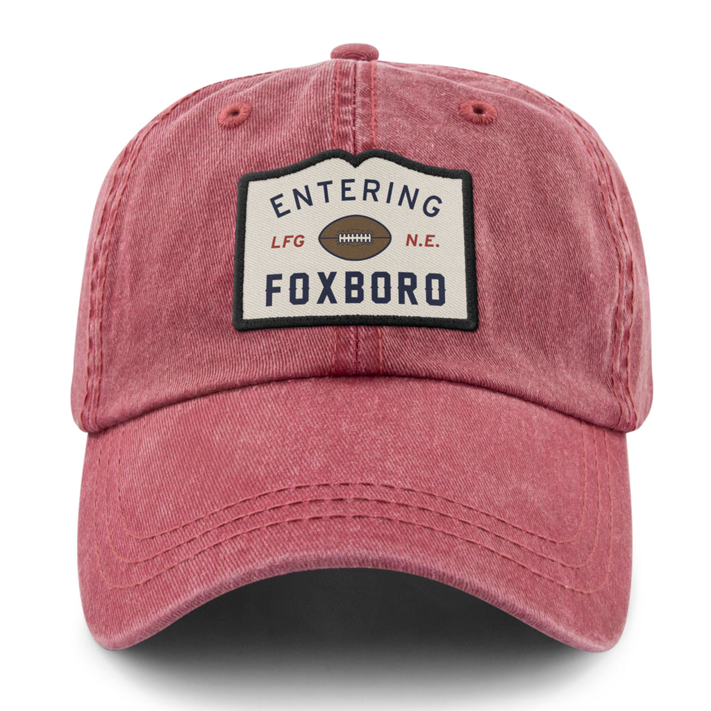Entering Foxboro Washed Dad Hat - Chowdaheadz