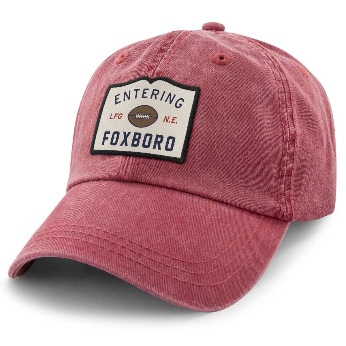 Entering Foxboro Washed Dad Hat - Chowdaheadz