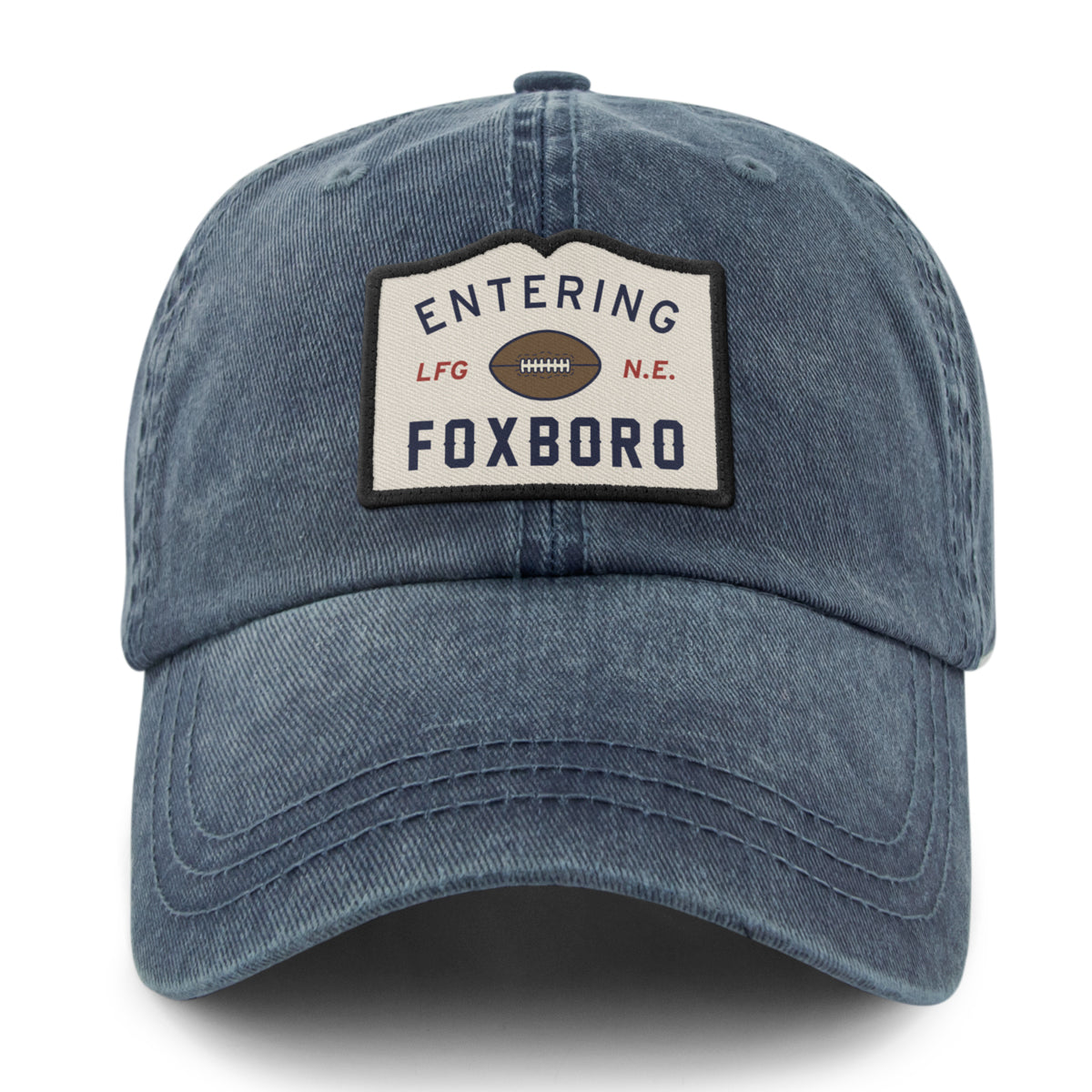 Entering Foxboro Washed Dad Hat - Chowdaheadz