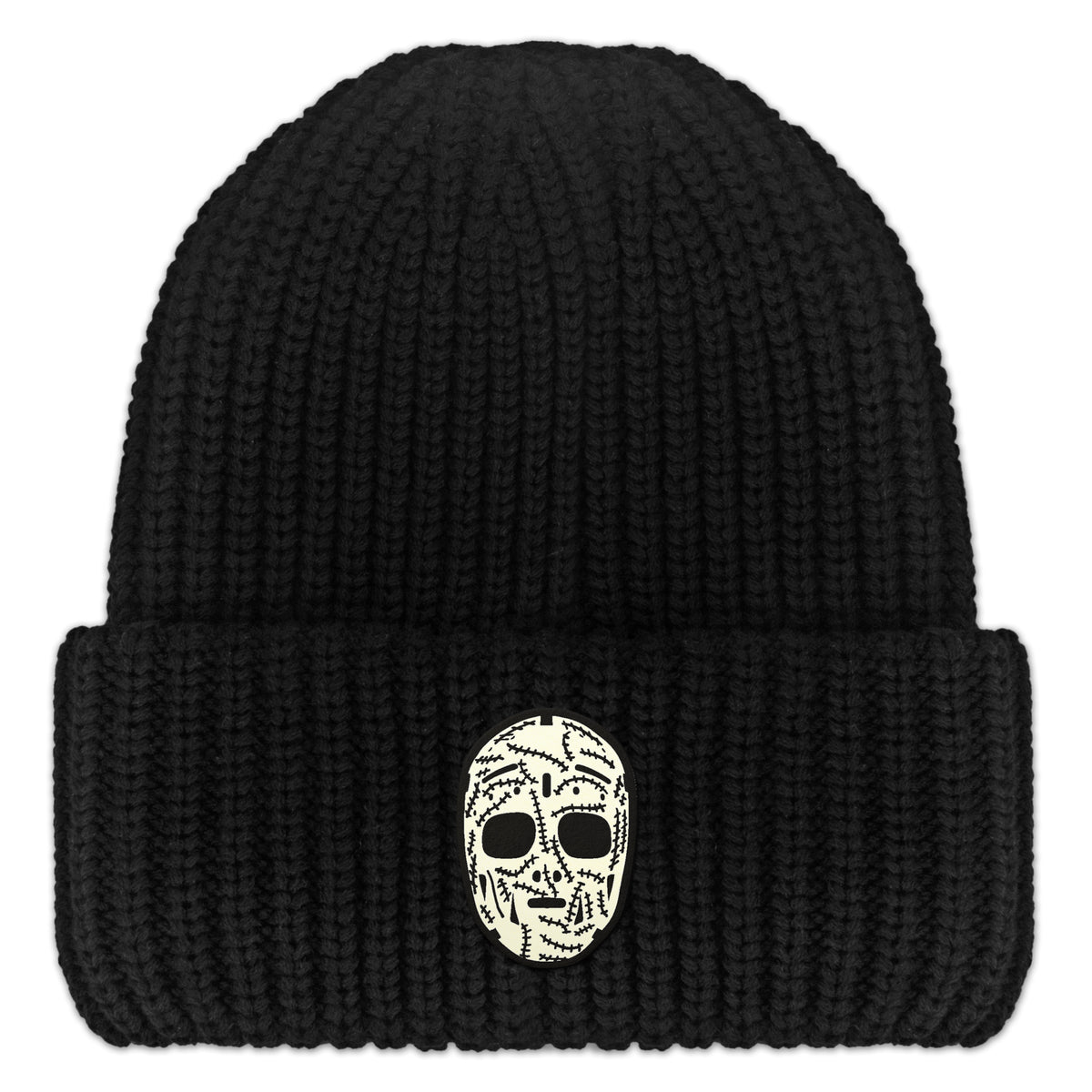 Boston Hockey Mask Chunky Knit Winter Hat - Chowdaheadz