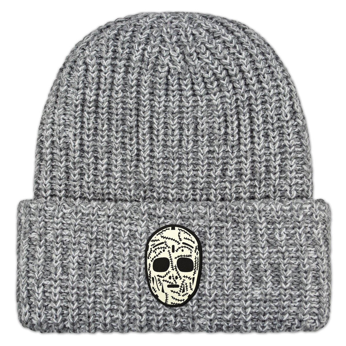 Boston Hockey Mask Chunky Knit Winter Hat - Chowdaheadz