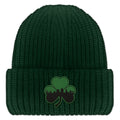 Green Tonal Shamrock Boston Skyline Chunky Knit Winter Hat - Chowdaheadz