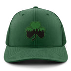 Green Tonal Shamrock Boston Skyline Classic Snapback Trucker Hat - Chowdaheadz