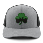 Green Tonal Shamrock Boston Skyline Classic Snapback Trucker Hat - Chowdaheadz