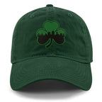 Green Tonal Shamrock Boston Skyline Dad Hat - Chowdaheadz