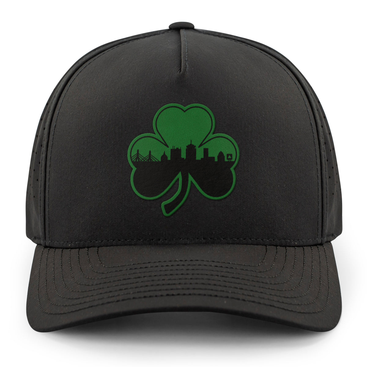 Green Tonal Shamrock Boston Skyline Performance Hat - Chowdaheadz