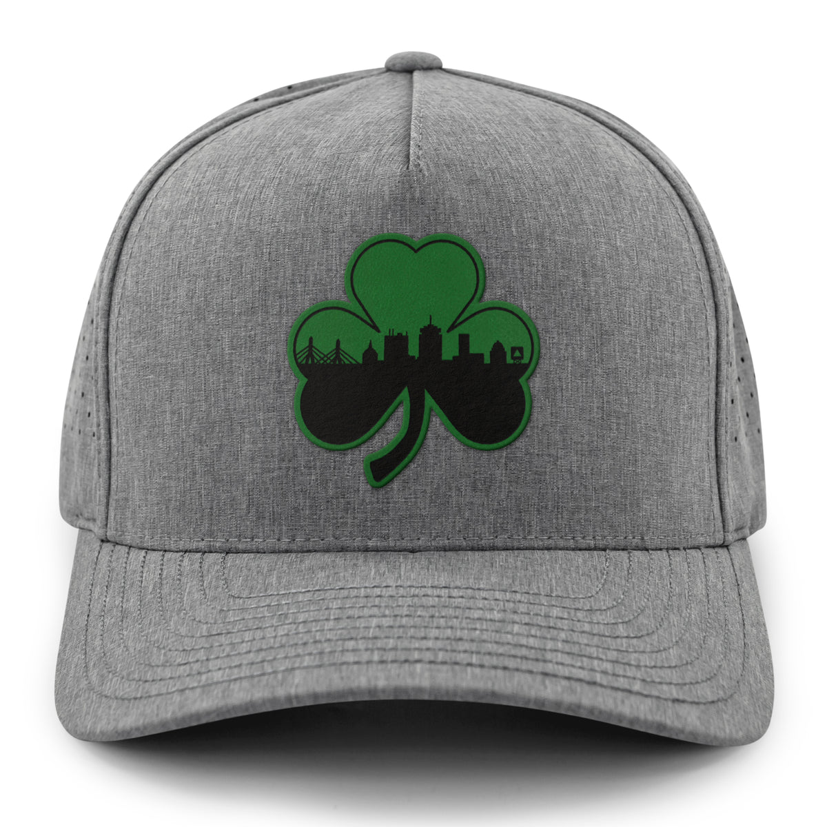 Green Tonal Shamrock Boston Skyline Performance Hat - Chowdaheadz