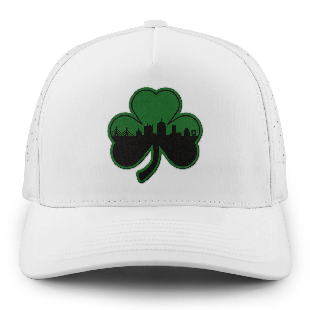 Green Tonal Shamrock Boston Skyline Performance Hat - Chowdaheadz