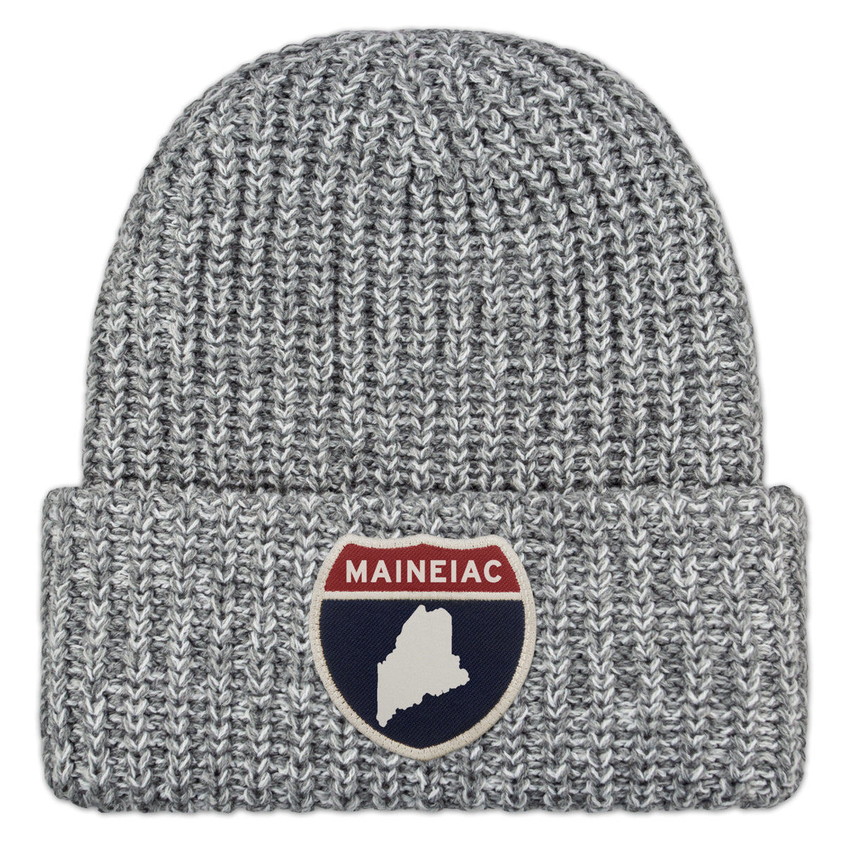Maineiac Interstate Patch Chunky Knit Winter Hat