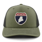 Maine Interstate Sign Classic Snapback Trucker Hat - Chowdaheadz