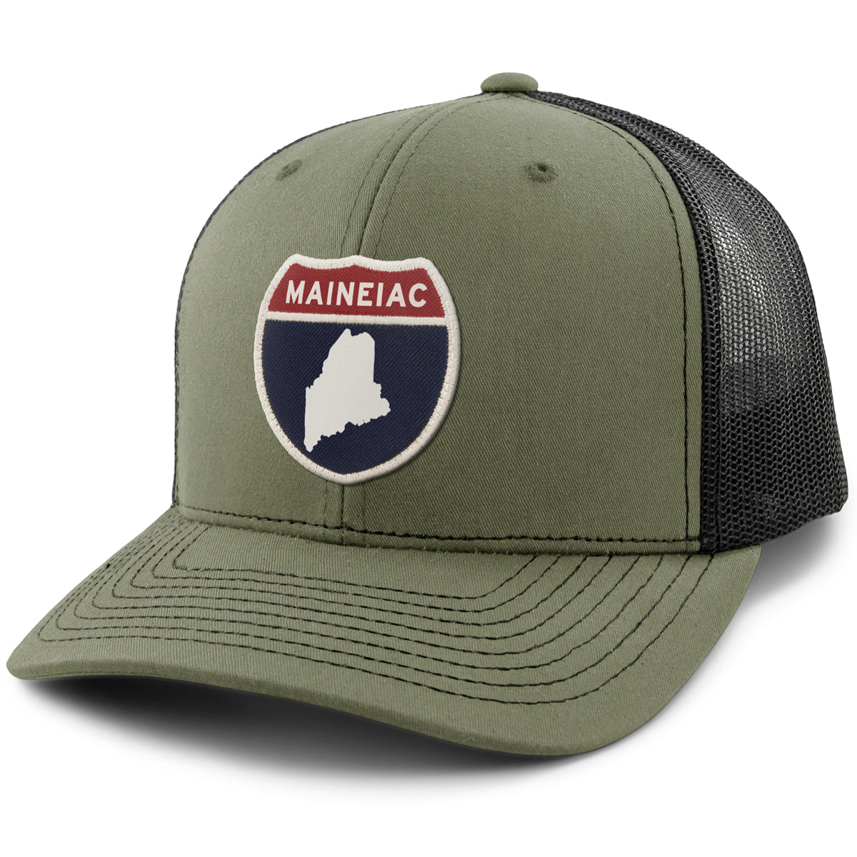 Maine Interstate Sign Classic Snapback Trucker Hat - Chowdaheadz