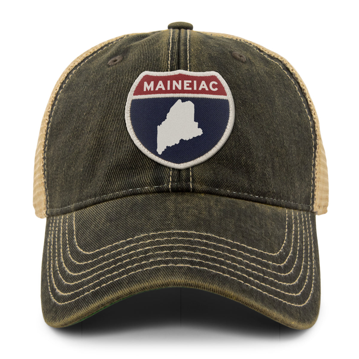Maineiac Interstate Patch Dirty Water Trucker Hat - Chowdaheadz