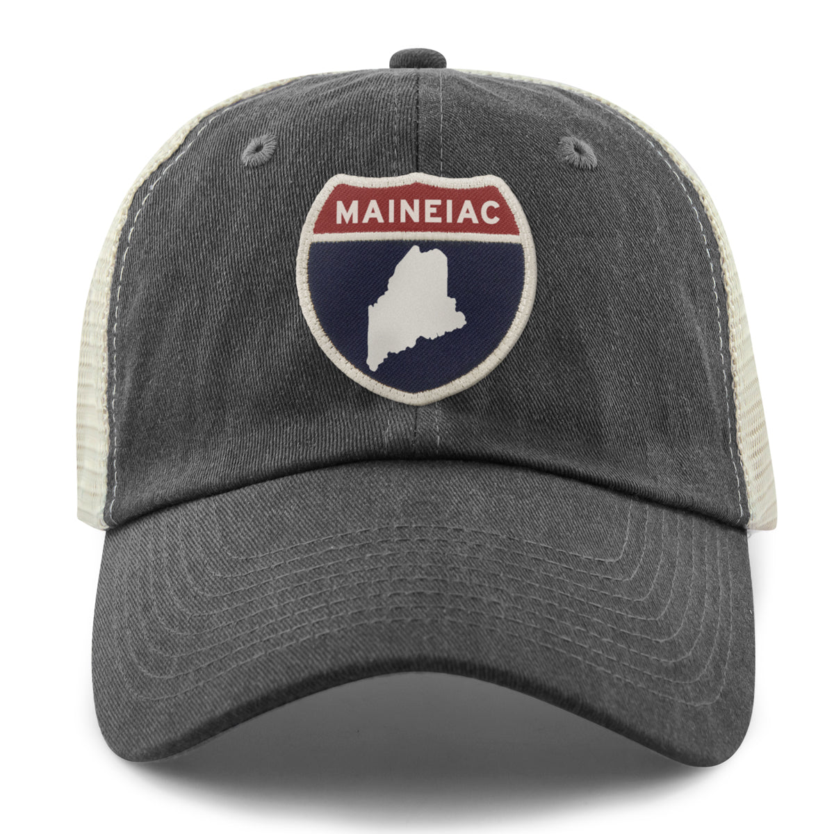 Maineiac Interstate Sign Relaxed Trucker Hat - Chowdaheadz