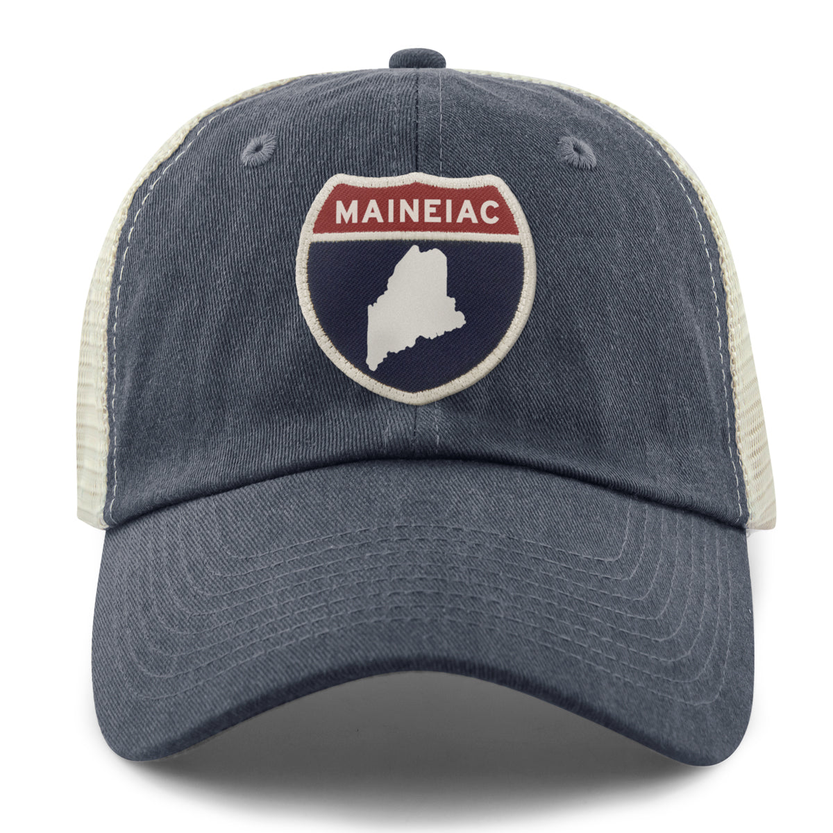 Maineiac Interstate Sign Relaxed Trucker Hat - Chowdaheadz