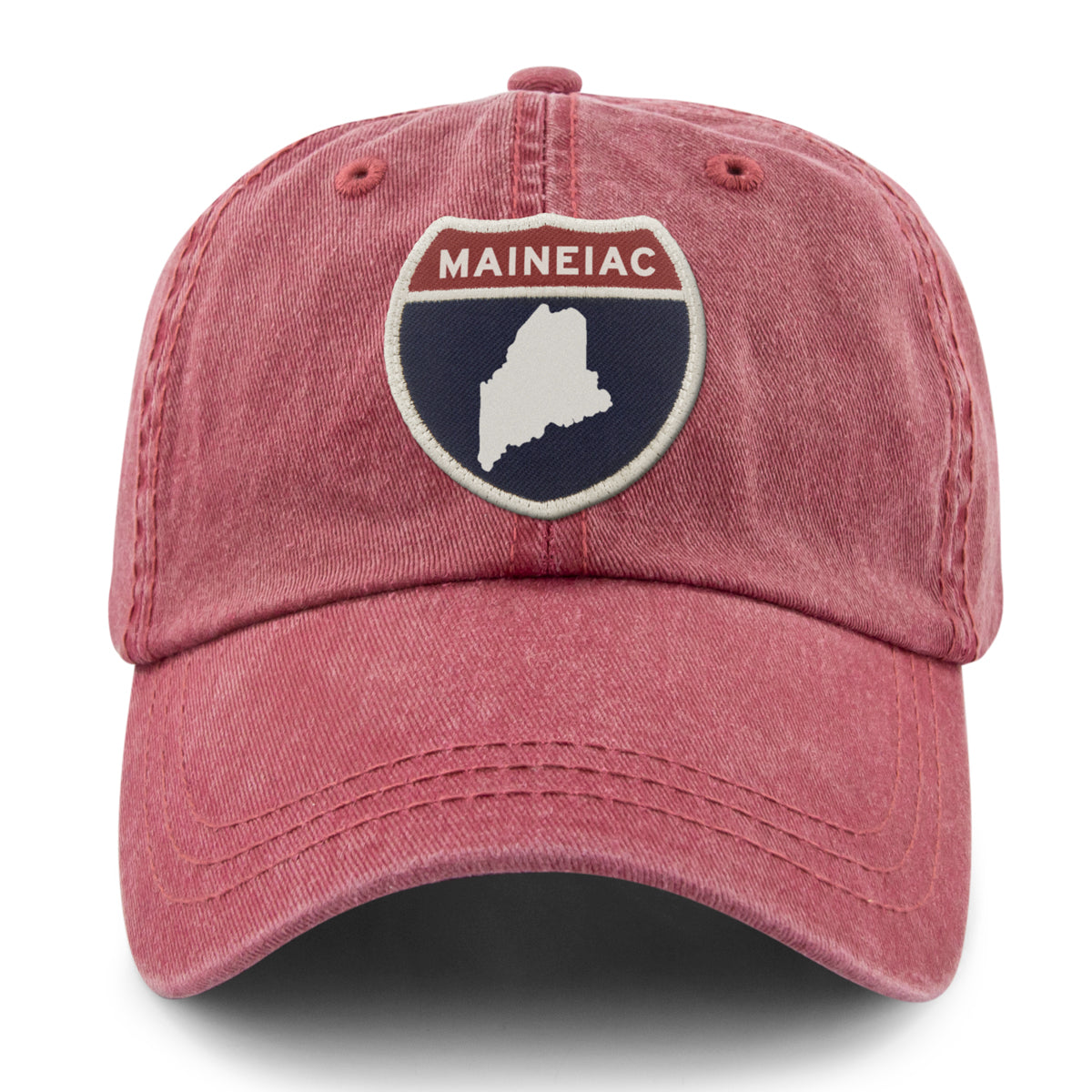 Maineiac Interstate Sign Washed Dad Hat - Chowdaheadz