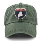 Maineiac Interstate Sign Washed Dad Hat - Chowdaheadz