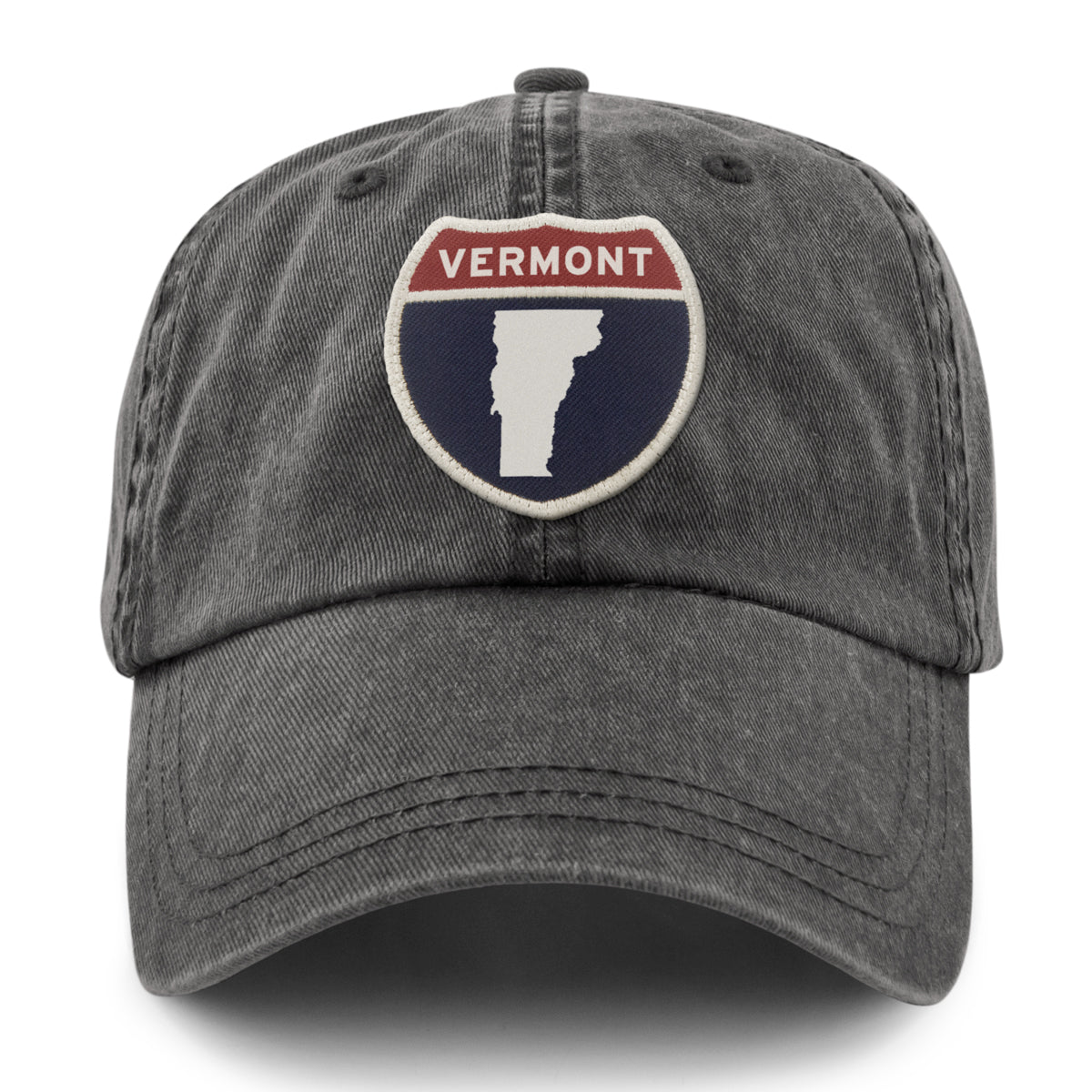 Vermont Interstate Sign Washed Dad Hat - Chowdaheadz