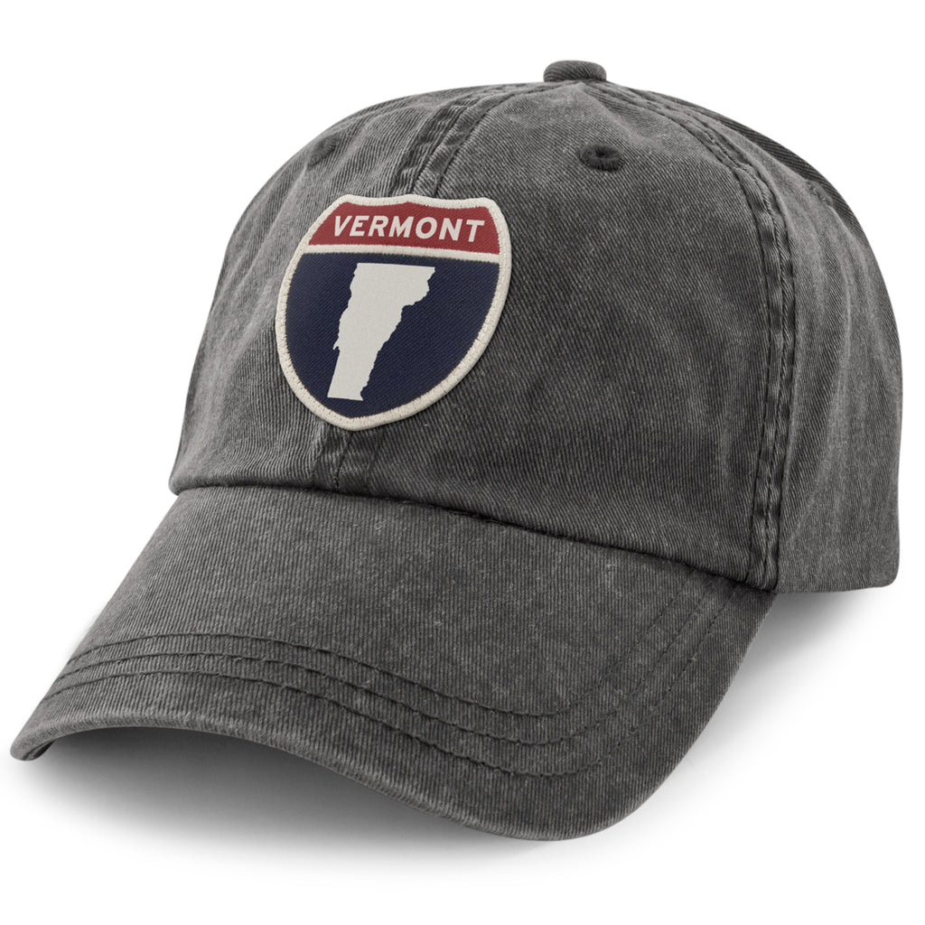 Vermont Interstate Sign Washed Dad Hat - Chowdaheadz