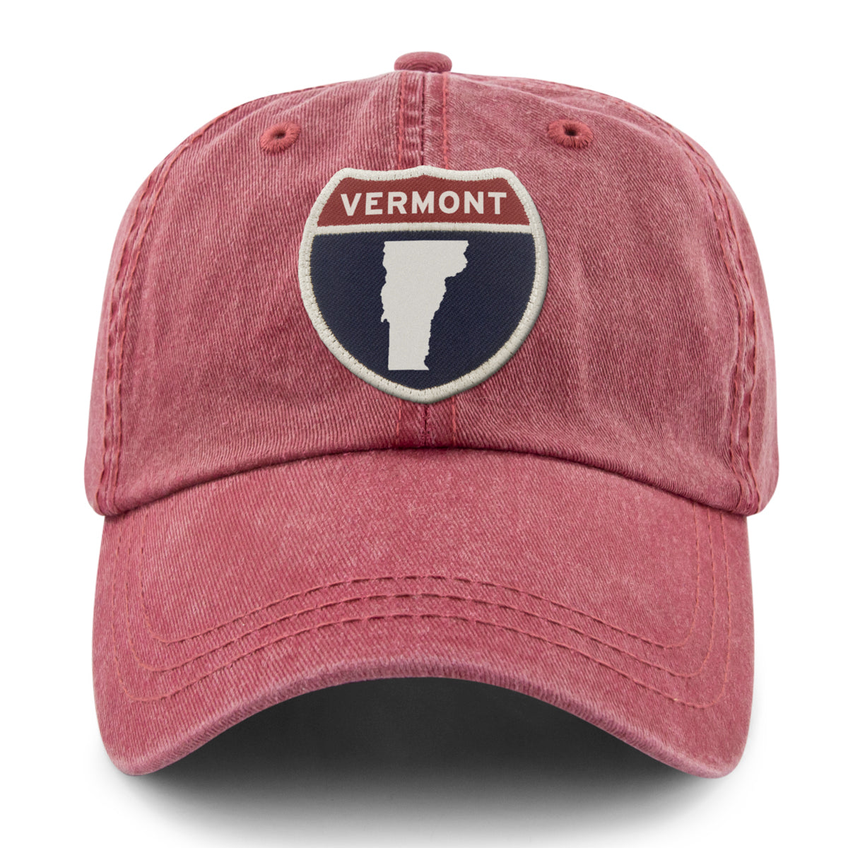 Vermont Interstate Sign Washed Dad Hat - Chowdaheadz