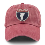 Vermont Interstate Sign Washed Dad Hat