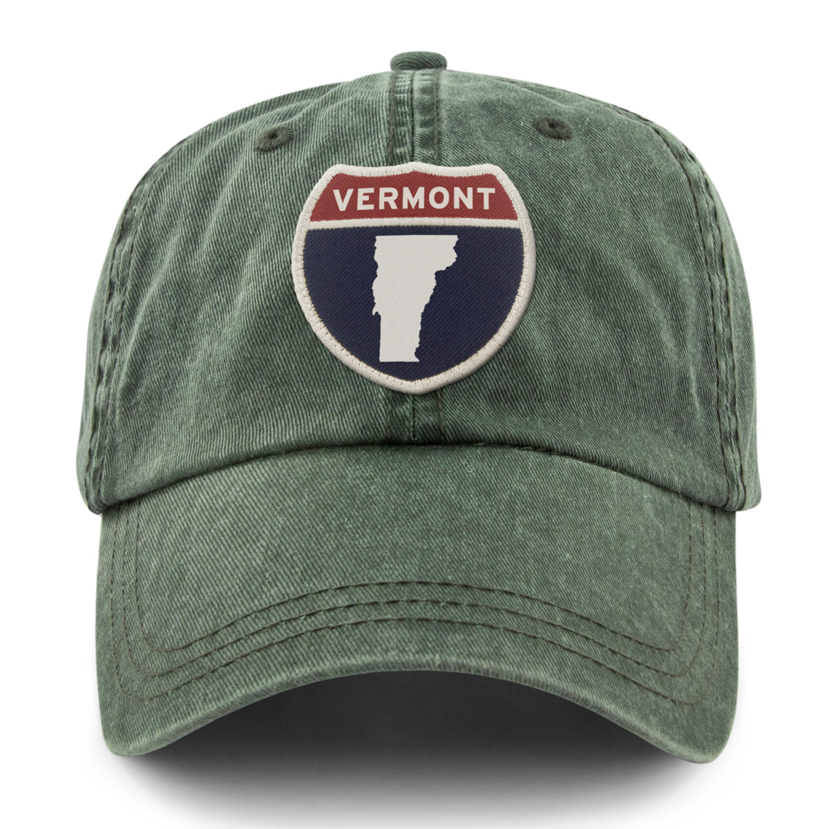 Vermont Interstate Sign Washed Dad Hat - Chowdaheadz