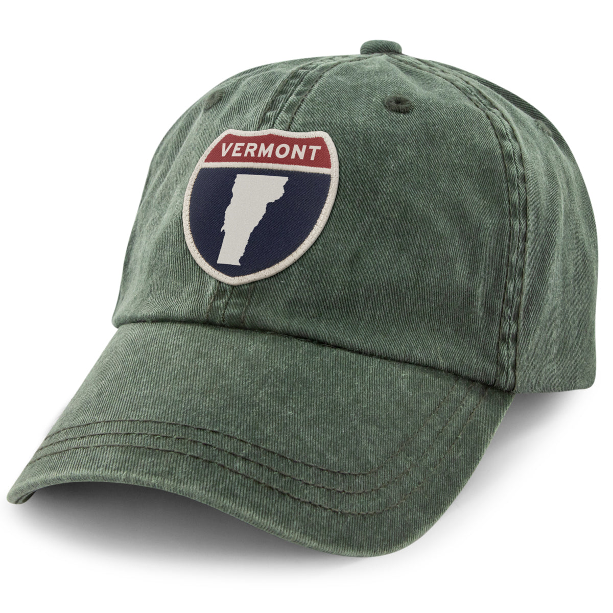 Vermont Interstate Sign Washed Dad Hat - Chowdaheadz