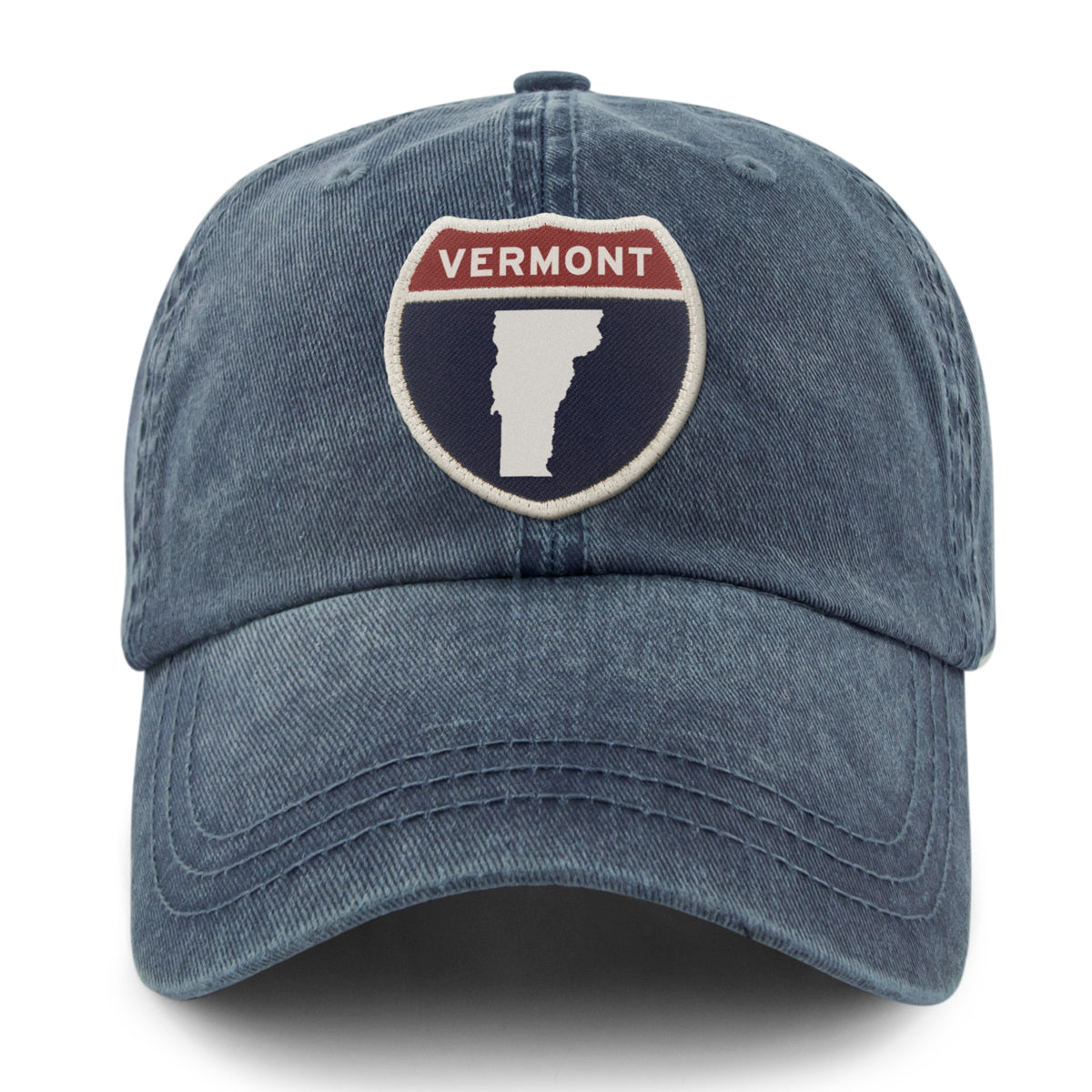 Vermont Interstate Sign Washed Dad Hat - Chowdaheadz