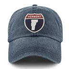 Vermont Interstate Sign Washed Dad Hat