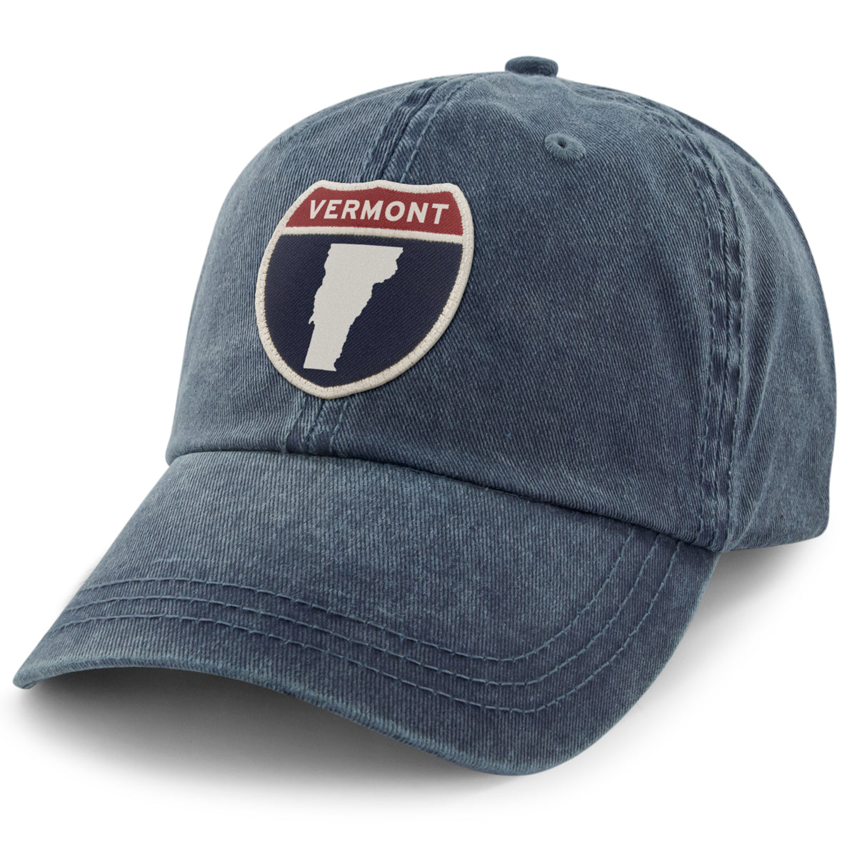 Vermont Interstate Sign Washed Dad Hat - Chowdaheadz
