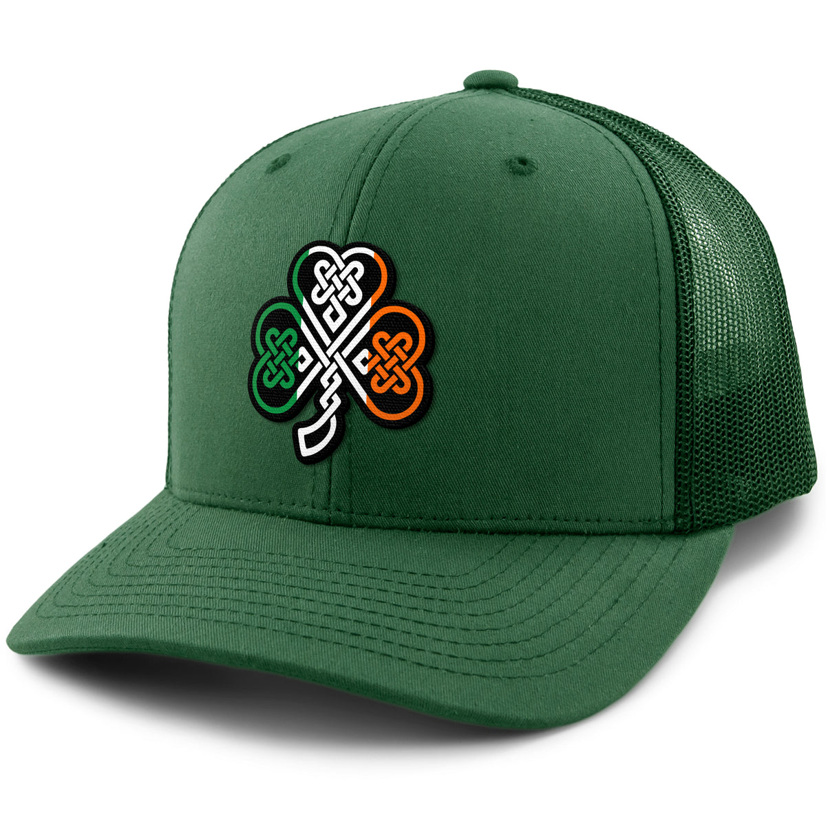 Irish Knot Shamrock Classic Snapback Trucker Hat - Chowdaheadz