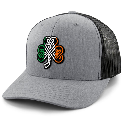 Irish Knot Shamrock Classic Snapback Trucker Hat - Chowdaheadz