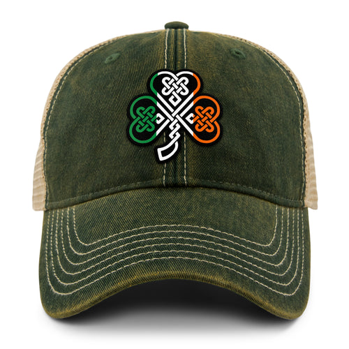 Irish Knot Shamrock Dirty Water Trucker Hat - Chowdaheadz