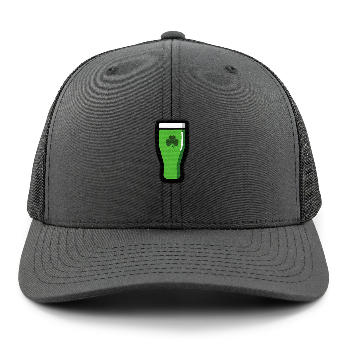 Mini Shamrock Green Beer Glass Classic Snapback Trucker Hat - Chowdaheadz