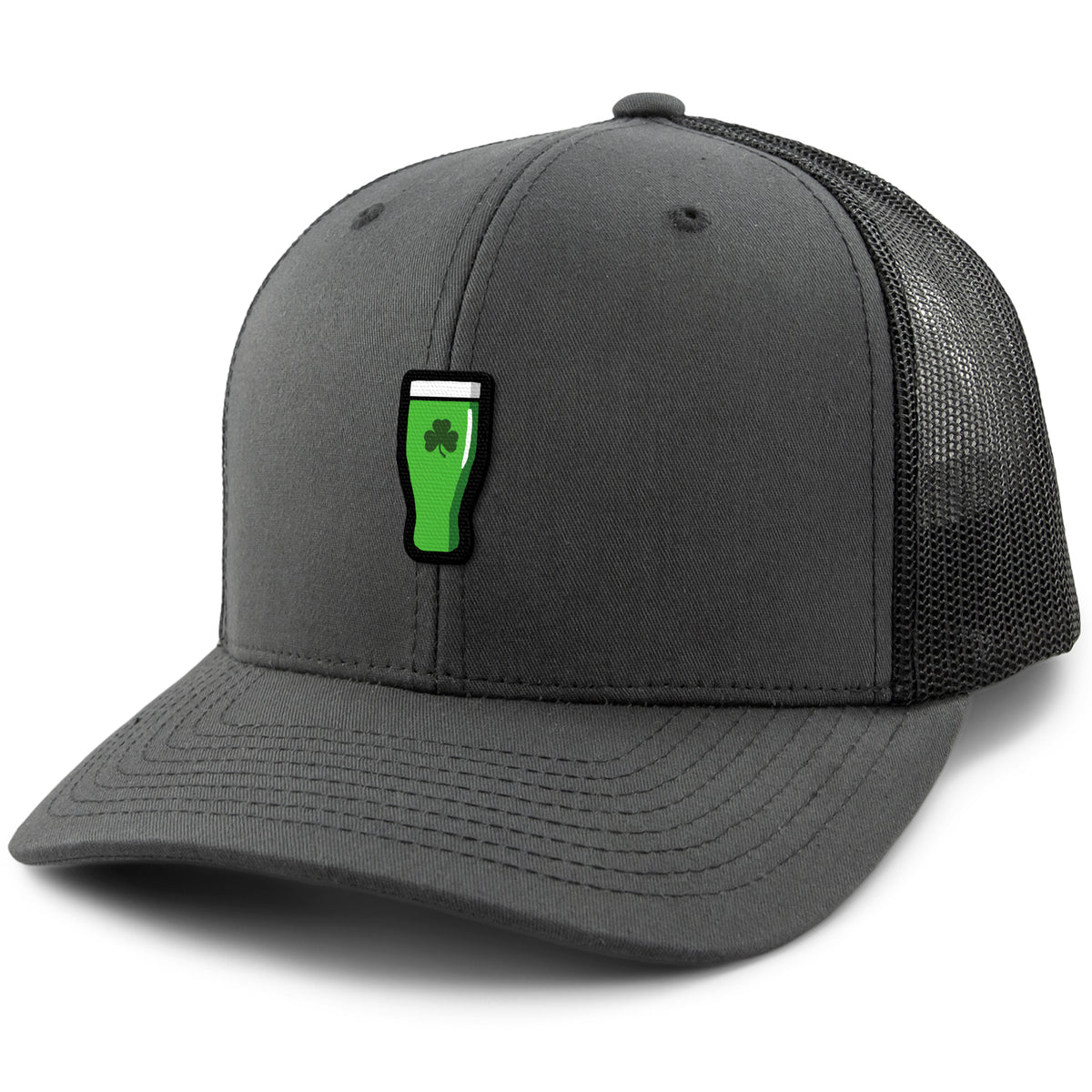 Mini Shamrock Green Beer Glass Classic Snapback Trucker Hat - Chowdaheadz
