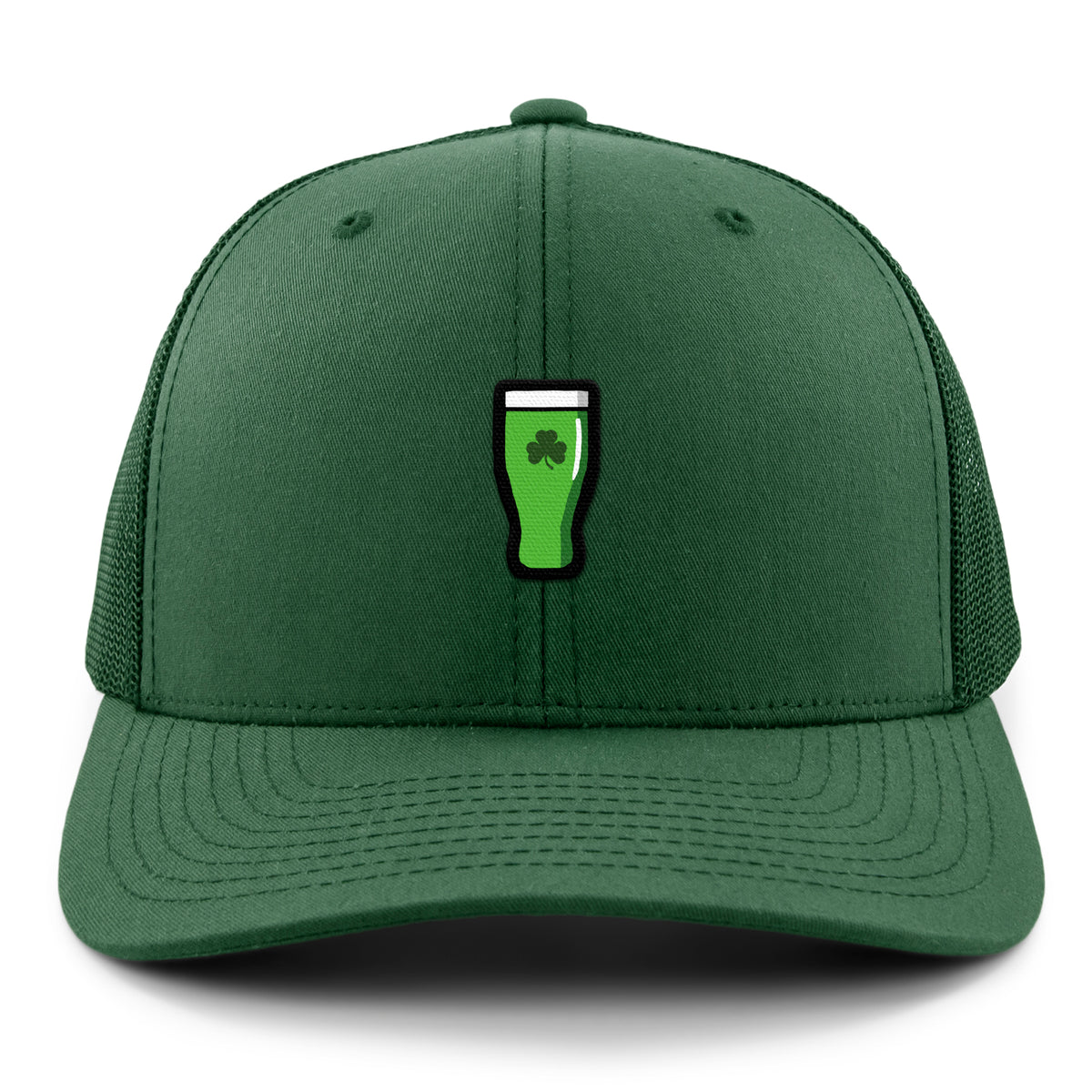 Mini Shamrock Green Beer Glass Classic Snapback Trucker Hat - Chowdaheadz