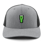 Mini Shamrock Green Beer Glass Classic Snapback Trucker Hat - Chowdaheadz