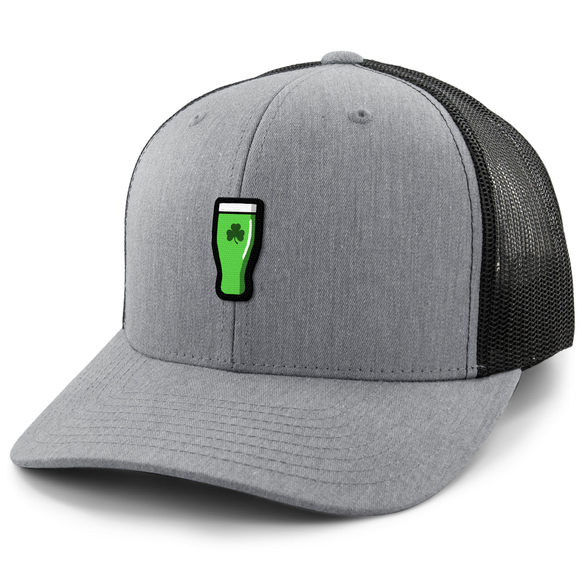 Mini Shamrock Green Beer Glass Classic Snapback Trucker Hat - Chowdaheadz