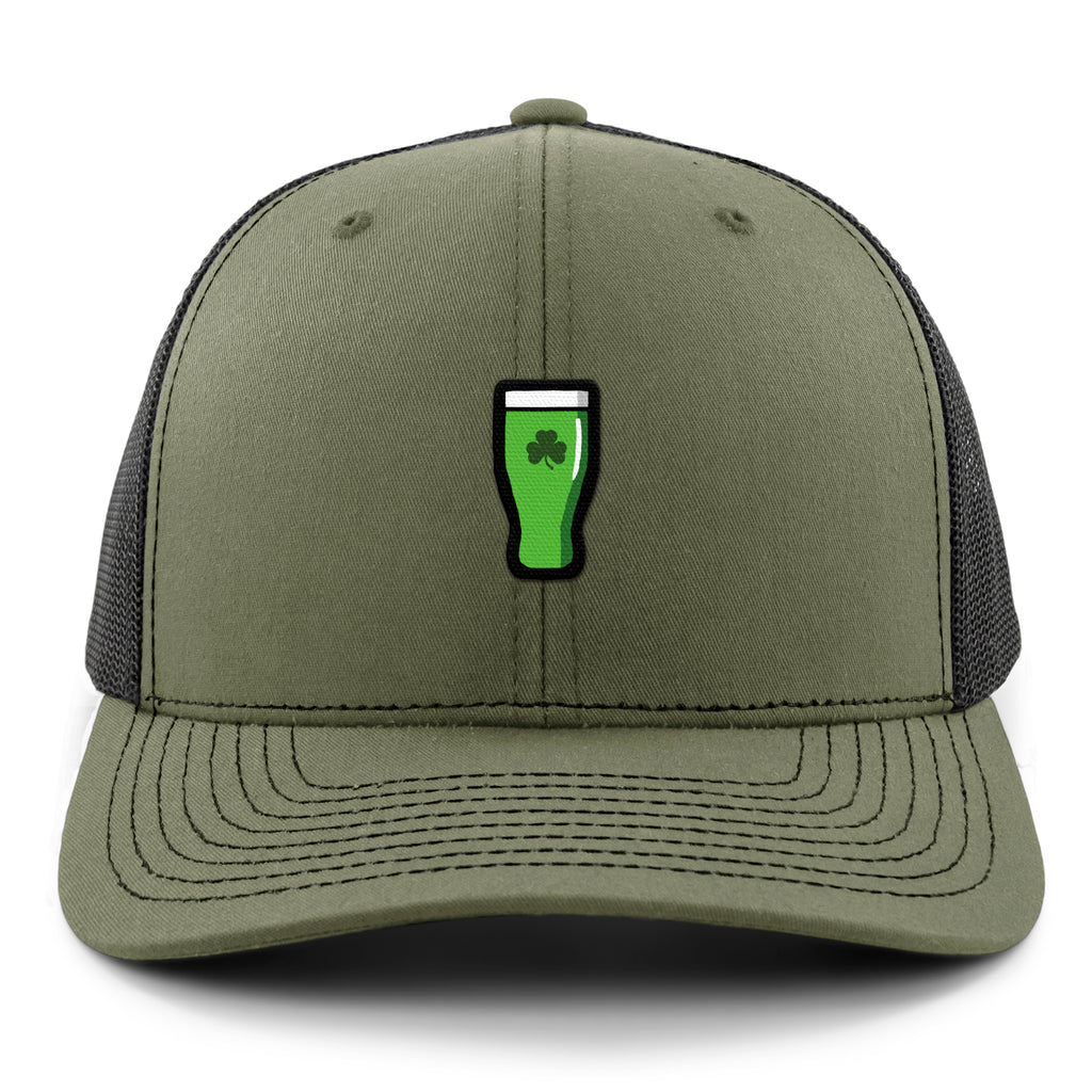 Mini Shamrock Green Beer Glass Classic Snapback Trucker Hat - Chowdaheadz