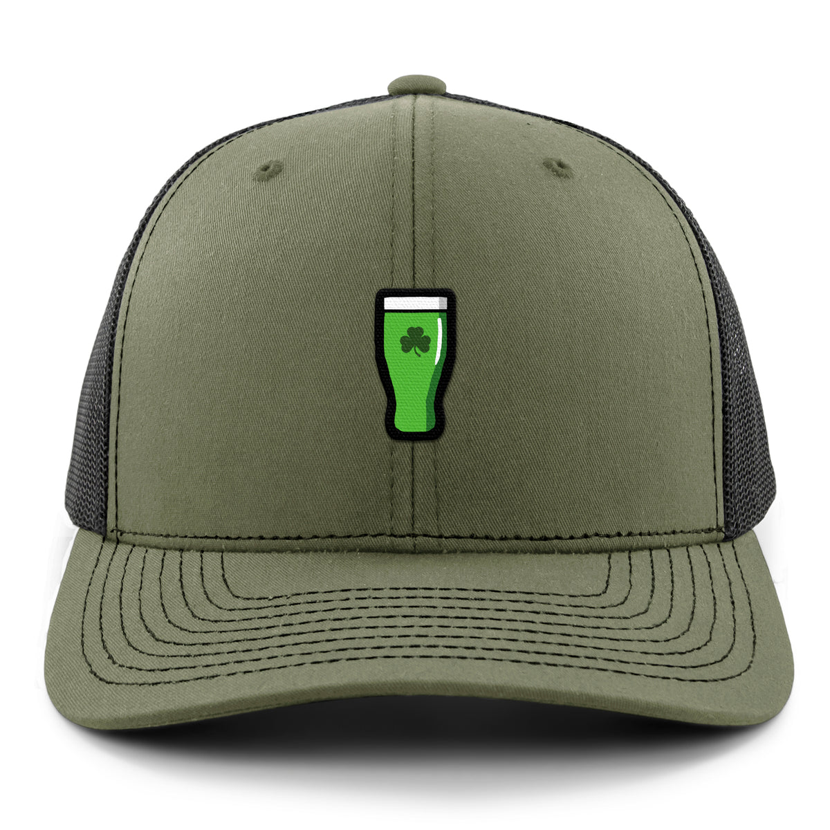 Mini Shamrock Green Beer Glass Classic Snapback Trucker Hat - Chowdaheadz