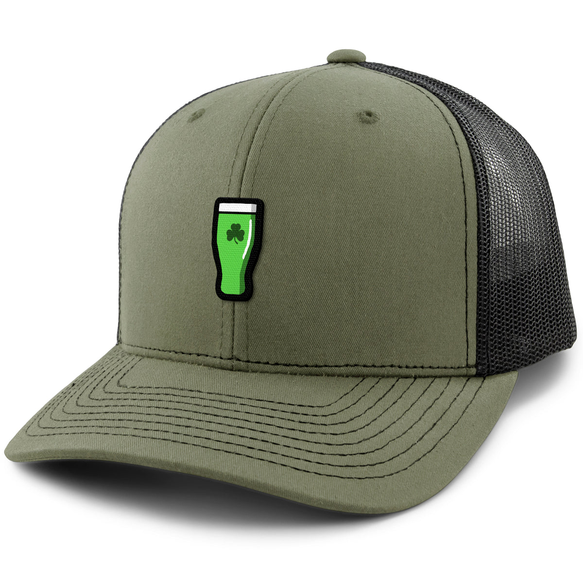 Mini Shamrock Green Beer Glass Classic Snapback Trucker Hat - Chowdaheadz