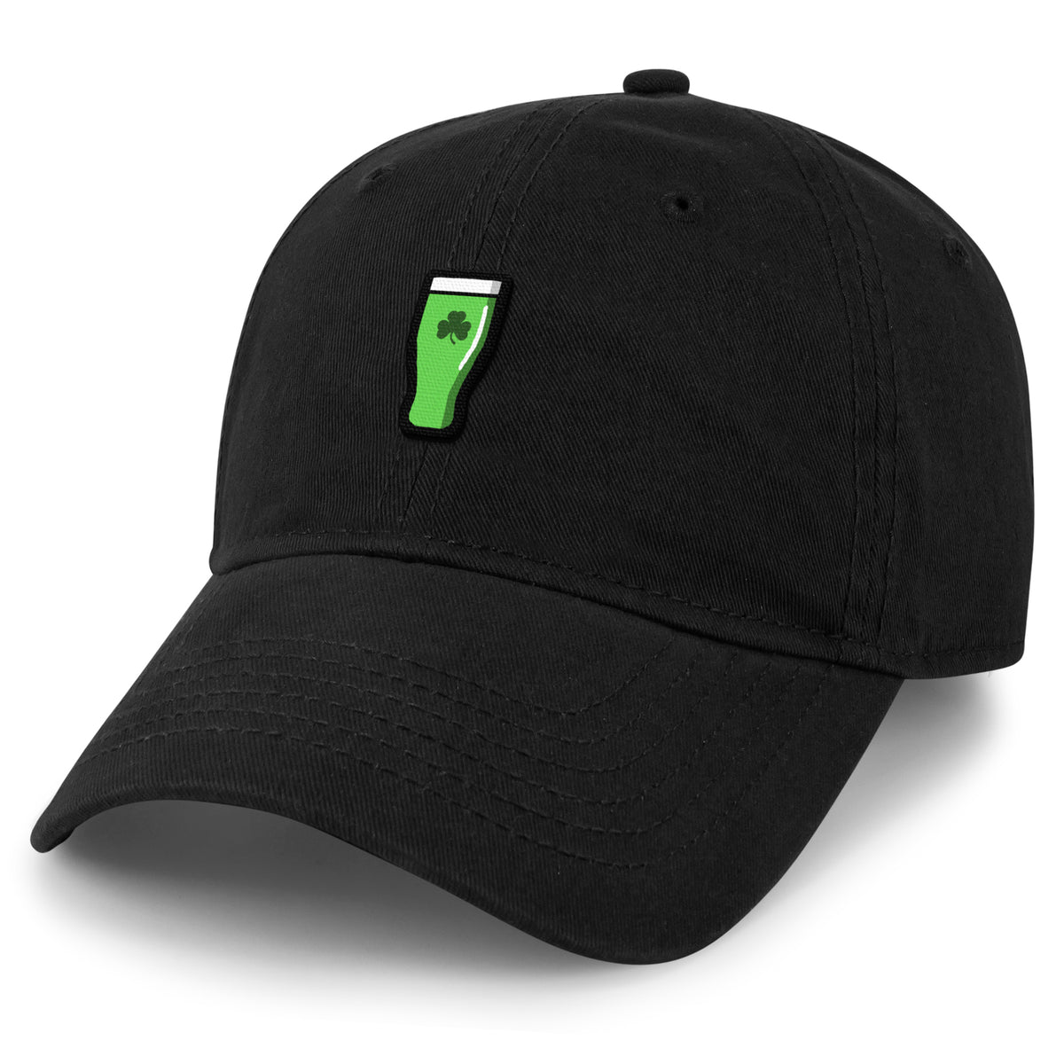Mini Shamrock Green Beer Glass Dad Hat - Chowdaheadz