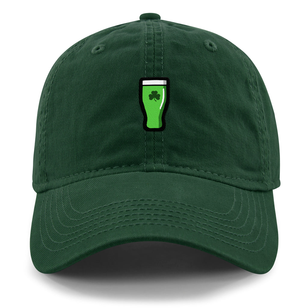 Mini Shamrock Green Beer Glass Dad Hat - Chowdaheadz