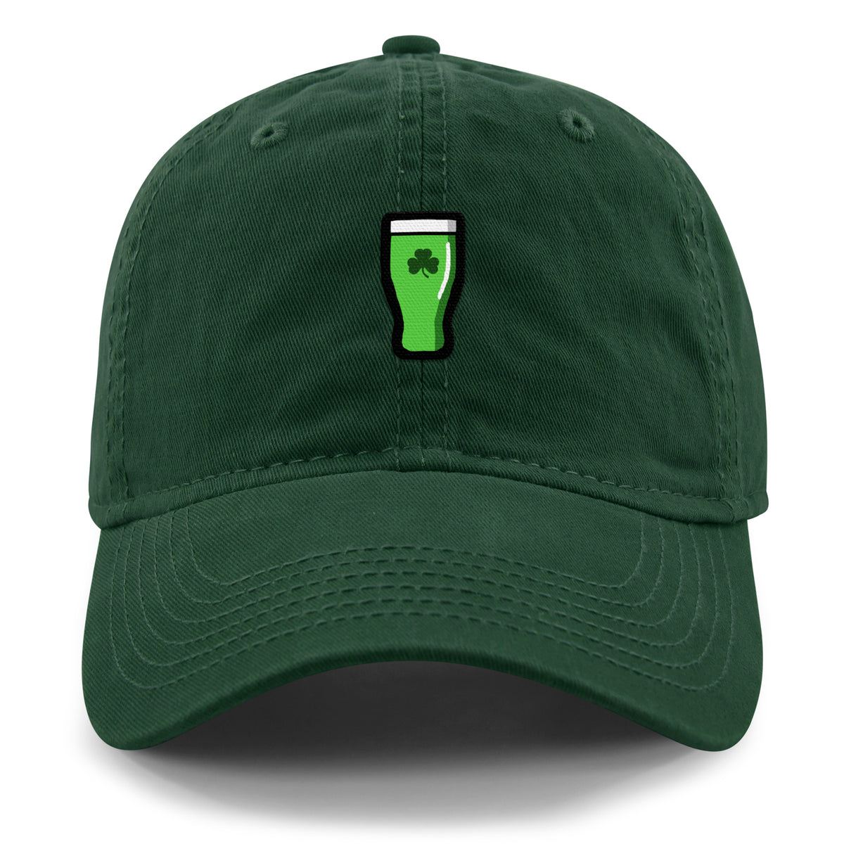 Mini Shamrock Green Beer Glass Dad Hat - Chowdaheadz