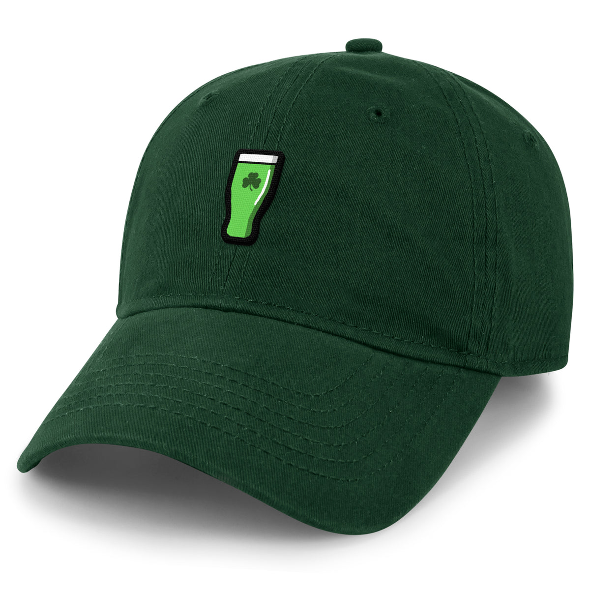 Mini Shamrock Green Beer Glass Dad Hat - Chowdaheadz