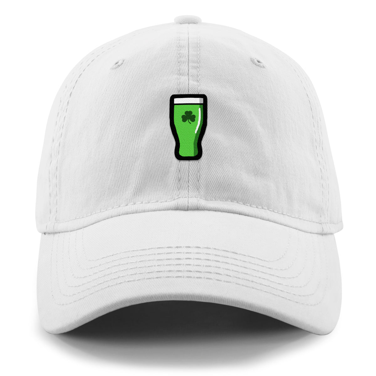Mini Shamrock Green Beer Glass Dad Hat - Chowdaheadz