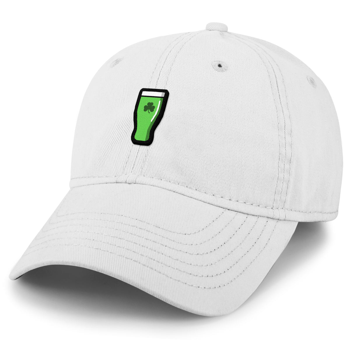 Mini Shamrock Green Beer Glass Dad Hat - Chowdaheadz